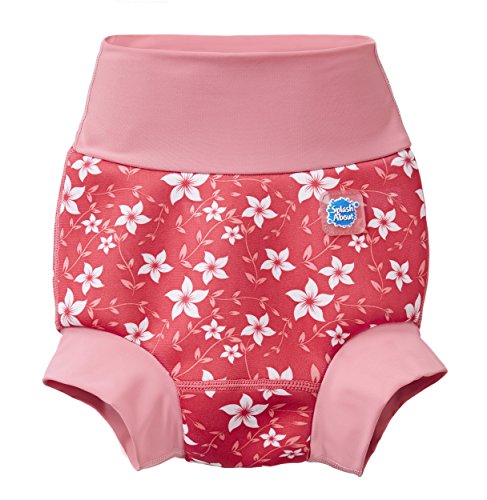 Splash About Happy Nappy Pañal de Baño Reutilizable - Pink Blossom 2-3 Años