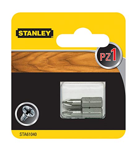 Stanley STA61040-XJ 2 puntas Pozidriv Pz1 25mm, Único