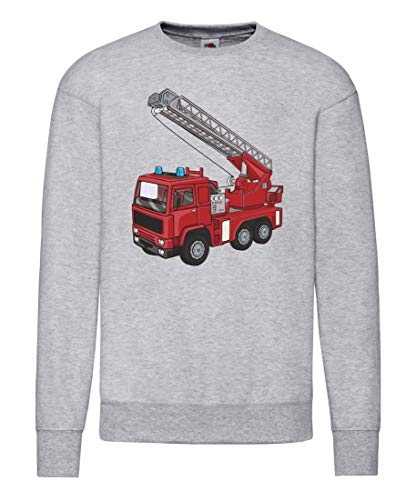 Sudadera para mujer con diseño de camión de bomberos gris M