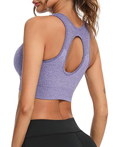 Sykooria Sujetador Deportivo Deporte para Mujer Ropa Interior Mujer Push Up con Almohadillas Extraíbles Espalda Deportiva Bra Deporte sin Costuras para Yoga Fitness Run Ejercicio Correr