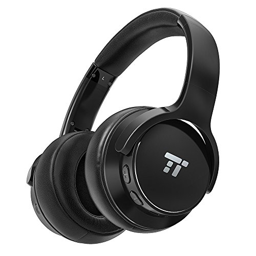 TaoTronics Auriculares Bluetooth Inalámbricos Reducción Ruido Activa y 30 Horas Autonomía,Auriculares estéreo con Doble Altavoces de 40 mm