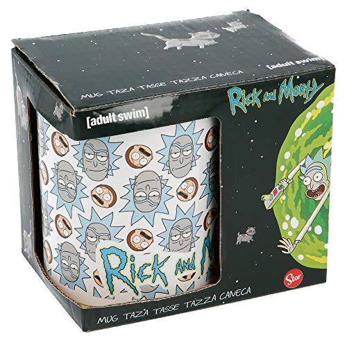 TAZA CERAMICA 325 ML CON CAJA | RICK & MORTY FACES