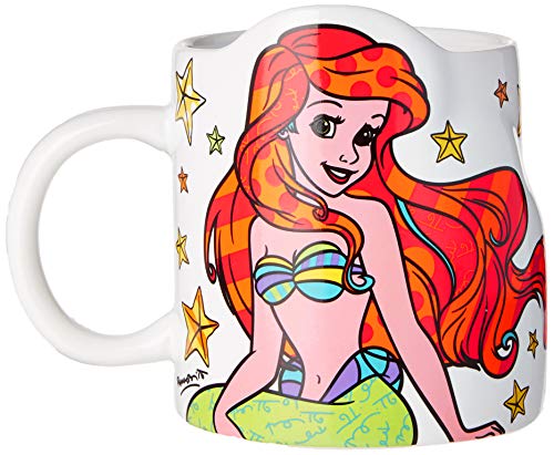 Taza de Ariel de La Sirenita por Romero Britto, Disney, Cerámica, Enesco