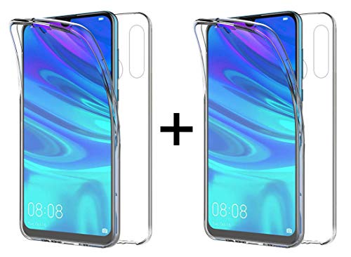 TBOC 2X Funda para Huawei P Smart+ 2019 - Huawei P Smart Plus 2019 [6.21"] - [Pack: Dos Unidades] Carcasa [Transparente] Completa [Silicona TPU] Doble Cara [360 Grados] Protección Integral Total