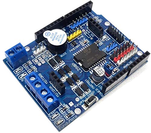 TECNOIOT L298P PWM Speed Controller Dual High-Power H-Bridge Driver Motor Shield Board