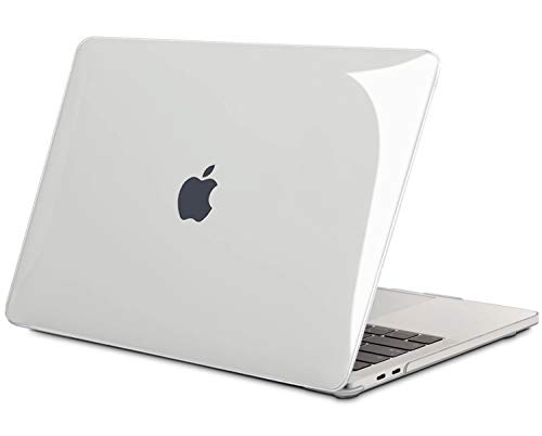 TECOOL Funda para MacBook Pro 13 2016/2017/ 2018/2019, Cubierta Plástico Dura Case Carcasa para MacBook Pro 13 Pulgadas con/sin Touch Bar (Modelo: A1706 / A1708 / A1989/ A2159) -Cristal Transparente