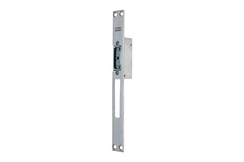 Tesa Assa Abloy, CERAUTLBI, Cerradero Eléctrico Basculante Automático Sin Desbloqueo Manual, Acero Inoxidable, Frente LB