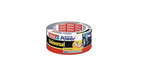 tesa TE56388-00000-12 Cinta americana Extra Power UNIVERSAL 25mx50mm plata, Standard, 25 m x 50 mm