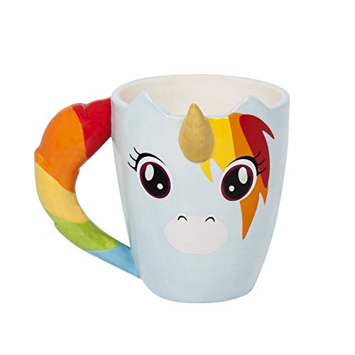 Thumbs Up! Taza Unicornio, cerámica, Multicolor, 11x12.5x11 cm