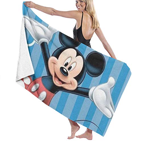 Toalla de baño DNBCJJ Mickey Mouse, muy suave, de secado rápido y de alta absorción, 32 x 52 pulgadas