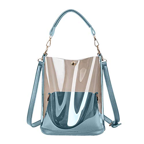 Toctax Bolso de hombro de mujer Bolso transparente Bolsa de playa versátil Elegante bolso de PVC Bolso de moda Diagonal Crossbody Phone Coin Bag