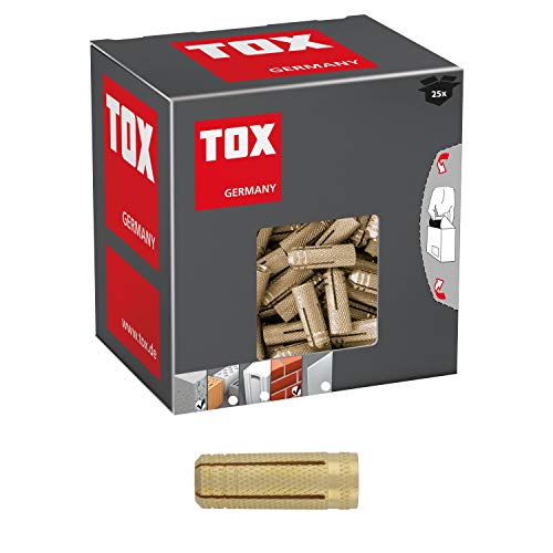 TOX Taco de expansión de latón universal Metrix M6 x 22 mm envase pequeño, 25 piezas, 026100131