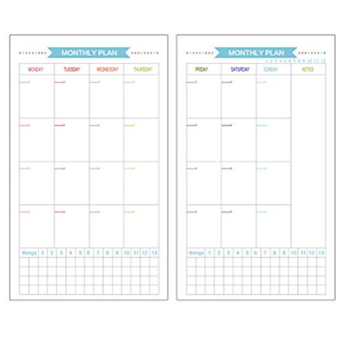 toymy Toy 40 feuilles A5 6 Filler papier pages avec 6 Trous pour carnet, Agenda, journal, journal intime