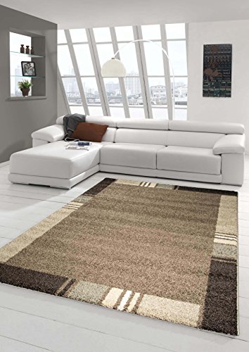 Traum Sala de estar diseñador Alfombra Alfombra contemporánea bajo alfombra de pelo barroco Diseño Beige de Brown Größe 60x115 cm
