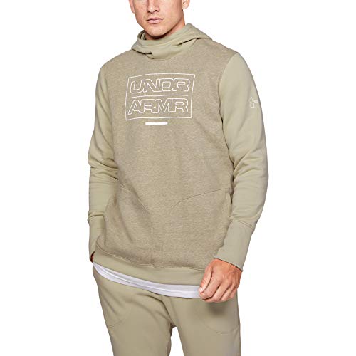 Under Armour Baseline Fleece Po Hood Parte Superior del Calentamiento, Hombre, marrón, XL