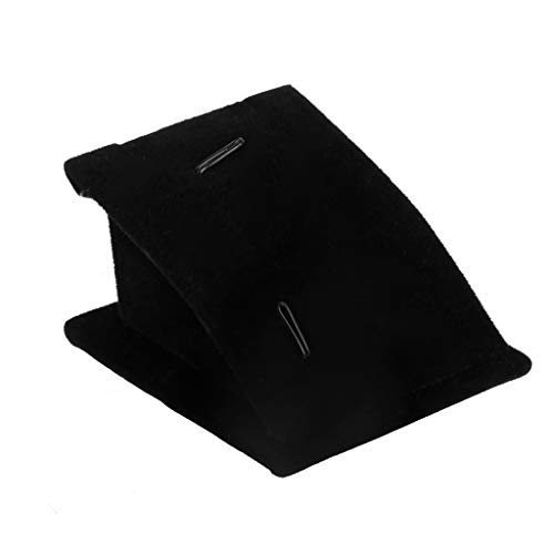 VIccoo Sostenedor de la joyería Collar Colgante Exhibición Escaparate Fleece Velvet Base Boutique Rack Organizador Soft Mount Stand Accesorios Regalos 5 Colores - Negro