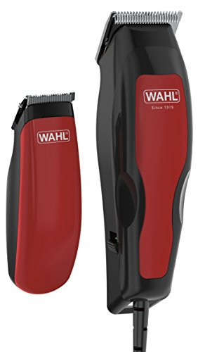 Wahl Home Pro Combo 100 - Set de cortapelos y recortadora, color negro y rojo