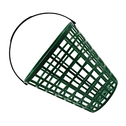 Wakauto Canasta de Pelota de Golf Contenedor de Pelota de Golf con Asa Soporte de Pelota de Golf Cubo de Pelota de Golf Contiene Accesorios para Estadios (Verde Puede Empacar 75 Piezas)