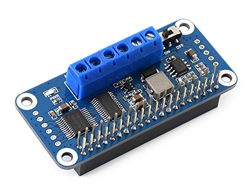 Waveshare Motor Driver Hat for Raspberry Pi Zero/Zero W/Zero WH/2B/3B/3B+ I2C Interface Drive Two DC Motors DIY Mobile Robots