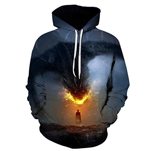 WEICAO Cómodo Patrón Personalizado para Hombres y Mujeres Fresco Unisex de Moda Sudadera Impresas en 3D Juego de Tronos Dragón Gráficos Personalidad de La Manera Outwear con Grandes Bolsillos