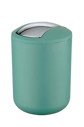 Wenko 23582100 Brasil S-Cubo de Basura con Tapa oscilante (2 L, TPE, 14 x 21 x 14 cm), Color Verde