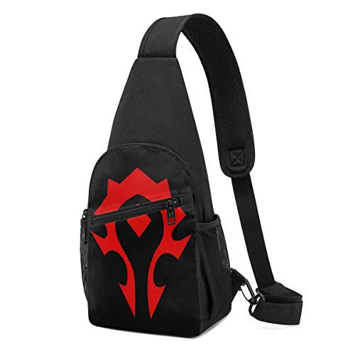 WILHJGH World of War-Craft Symbol Crest Hor-De Logos Sling Bag Bolsa de Pecho Mochila de Hombro Cross Body