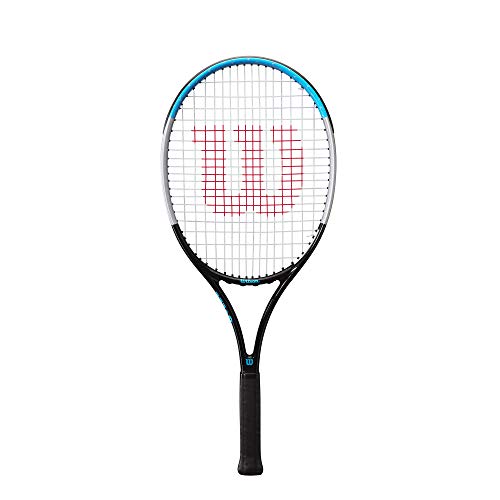 Wilson Raqueta de Tenis, Ultra Power 26, Jugador Junior de 11 años en adelante, Grafito/Aluminio/Fibra de Vidrio, Azul/Gris/Negro, WR055710U