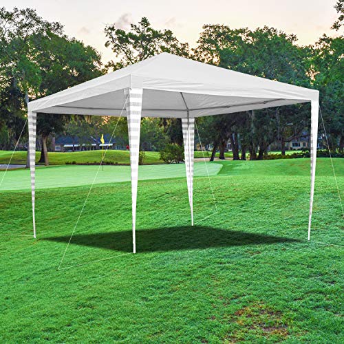 wolketon Carpas 3x3 m Gazebo Impermeables, Pergola Cenador Camping Cenadores, Protección UV 50+, Carpas de Jardin Pabellón para Exteriores/Playa/Fiestas, Blanco