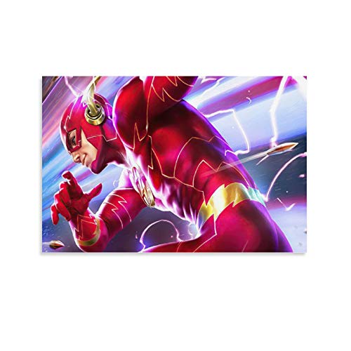 xiaoxiami DC Comics Flash Canvas Art Poster y Wall Art Picture Print Modern Family Dormitorio Decoration Posters 30 x 45 cm