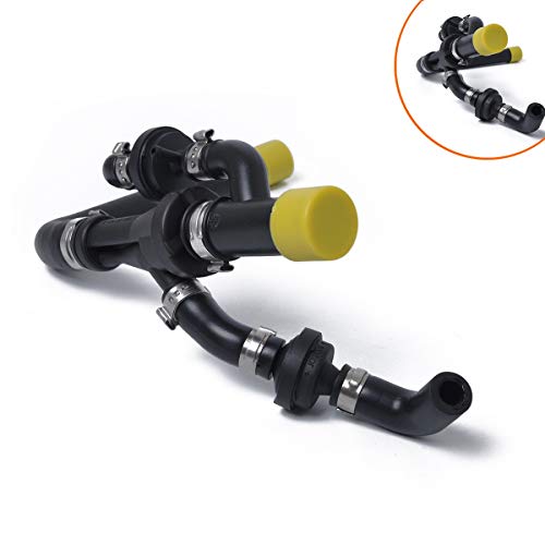 XIEWEICHAO Aplicable a un Compatible con Auto A u d i Compatible con la válvula de retención de vacío V O L K S W A G E N 058133784AF Conjunto de manguera de escape (Color : Black)