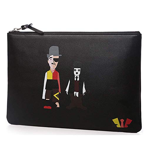 XXSHN Bolso de Hombre Bolso de Mano de Cuero Bolso de Mano para Hombre Carteras Monedero Cartera de Negocios Pasaporte Monedero Bolso de sobre Paquete de teléfono Bolso de Archivo Vintage Cartera