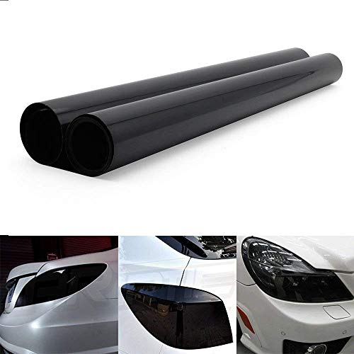 YAOBLUESEA Película Solar Coche Pegatina Protectora Solar Tinte AntiUV a Prueba de Ralladuras 200x40cm Negro