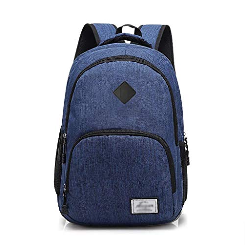 Yeeseu Viajes Mochila for portátil, Resistente Mochila Escuela del Agua, Mochila de Visita Profesional del Bolso con el Puerto de Carga USB (Color : Blue)