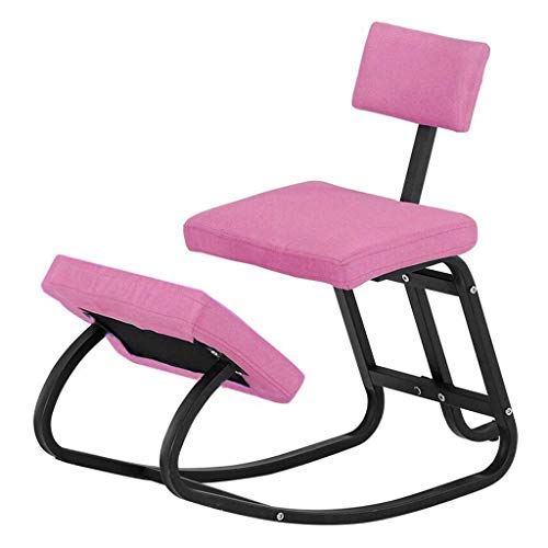 YLCJ Taburete arrodillado Taburete ergonómico Taburete de Postura Silla ergonómica de Oficina Cojinete de Unos 150 kg (Color: Rosa Tamaño: 75 * 42 * 78 cm)