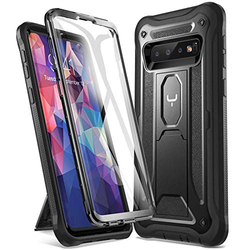 YOUMAKER Funda para Galaxy S10, Carcasas con Protector de Pantalla Integrado Servicio Pesado A Prueba de Golpes, Carcasas Resistente para Samsung Galaxy S10 6,1 Pulgadas, Negra