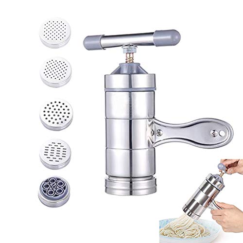 yyuezhi Máquina de Prensado de Frutas para Pasta Prensa de Fideos Manual Herramienta de la Cocina de la Máquina Máquina de Arroz y Pasta Fabricante de Fideos de Acero Inoxidable Fabricante de la Pasta