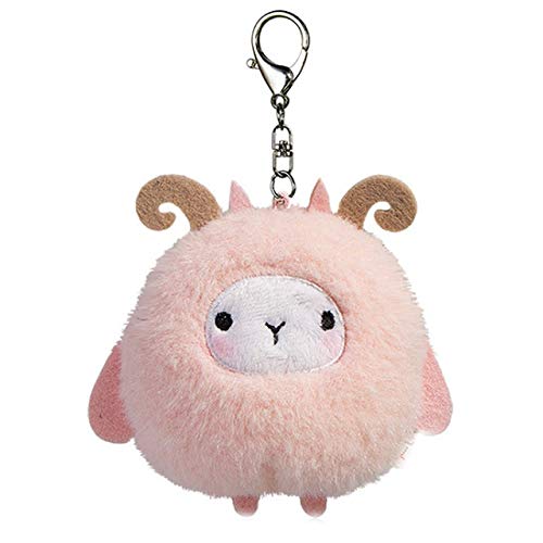 Zcm Peluches Llavero Ovejas de Peluche de Felpa Animales Colgantes Llaveros Adornos Regalos Accesorios Mochila Encanto Decoraciones (Color : Pink)