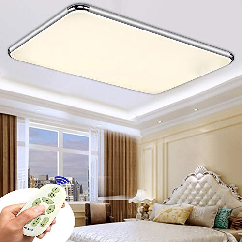 ZPRIO 72W Plafón LED Regulable,Panel De Plafón Para Pasillo,Salón,Cocina,Oficina,Clase De Protección De Lámpara Moderna,Luz De Bajo Consumo,Regulable (3000-6500K) Con Mando A distancia (72W Regulable)