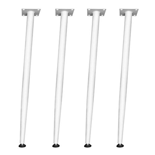 4x Patas de Mesa de Metal Ajustables,Pies para Muebles,Altura 43-72cm | Incluidos Los Accesorios de Instalación |,Mesa de Comedor Patas de Escritorio de la Computadora (65cm,white)