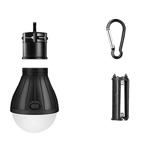 Acampar camping luces luces y linternas recargable Luz Negro Carpa Lámpara Linterna portátil for acampar bombilla LED de fuente de alimentación de la batería 3xAAA Caza Pesca de la noche la luz de tra