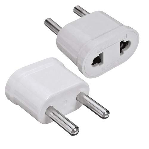 Adaptador de Enchufe de EEUU a Enchufe Europeo Blanco