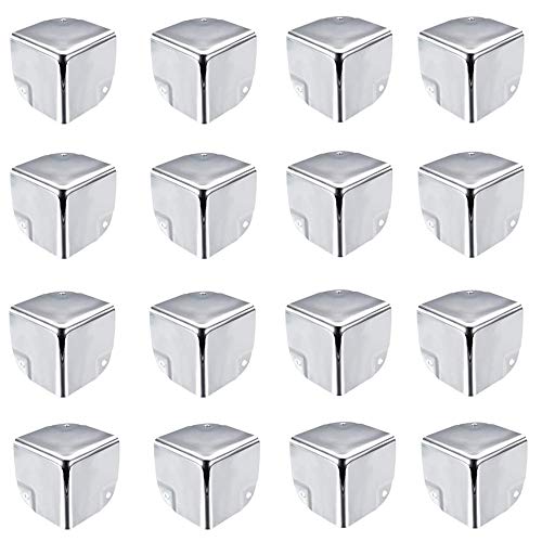 ALUYF Esquinas de protección para cajas y muebles Protector de esquina para caja de herramientas Se utiliza para portaequipajes caja de vuelo caja de aluminio esquina de la carretilla 4 * 4 cm (plata)