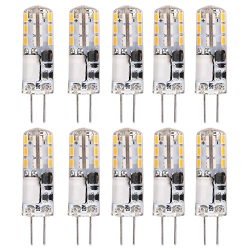 Annjom Vida útil 50000H 24LED 1.2W 150LM G4 Bombillas LED, Mini Bombilla LED, Luz cálida para lámpara de Ventilador de Techo, Lámpara de lámpara de gabinete, Lámpara de Techo