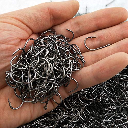 Anzuelo 120 unids de acero altas de carbono Eficiencia de gancho de pescado Pesca de púas con orificio Jig Carpa Fly Pesca Hook Gusano Tackle de gusano Mano de obra fina, resistente al desgaste y dura