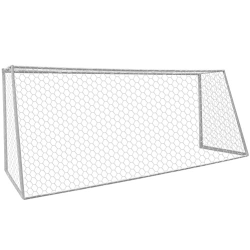 Aoneky Red para Portería de Fútbol de Poliéster - 3×2m / 7.3×2.4m, Cuerda de 4mm de Diámetro, Red Portátil de Reemplazo para Formación Práctica Entrenamiento Partido, Blanco, Sin Marco (3m×2m)