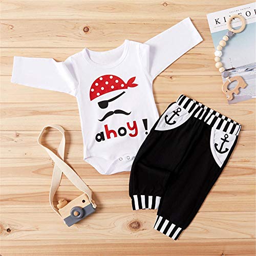 AOQW Conjunto De Ropa para Bebé, Traje De Día, Traje De 3 Piezas para Bebé, Conjunto De Ropa para Bebé Recién Nacido, Disfraces para Niños-Ahoy_0-3M