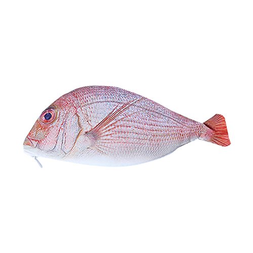 Apofly Pescado Pluma de a la Cremallera del Bolso del Maquillaje del lápiz del Organizador Caso Titular única Bolsa de Escritorio Caja de Almacenamiento de la Carpeta para el 25x8cm Rojo