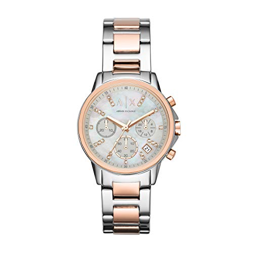 Armani Exchange Reloj Cronógrafo para Mujer de Cuarzo con Correa en Acero Inoxidable AX4331