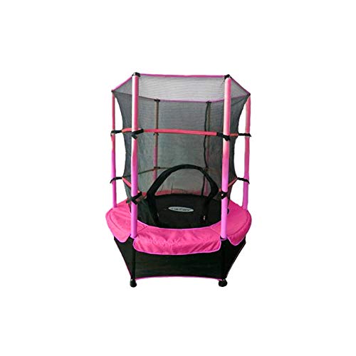 ATAA Cama elástica Infantil 140 - Rosa trampolín con una Zona de Salto de 140 centímetros, Red de Seguridad y Almohadillas de protección.