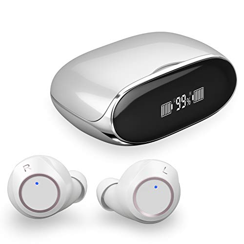 Auriculares Bluetooth, KUNGIX Auriculares Inalámbricos Bluetooth 5.0 con Micrófono, Reproducci 72 Horas, Sonido Estéreo Auriculares Deportivos IPX7 Impermeable, Cascos Bluetooth In-Ear Auriculares
